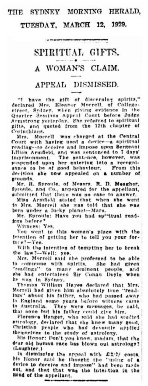 1929 03 11 - Eleanor Morrell - Appeal dismissed with costs 1929 03 11 - Eleanor Morrell - Appeal dismissed with costs