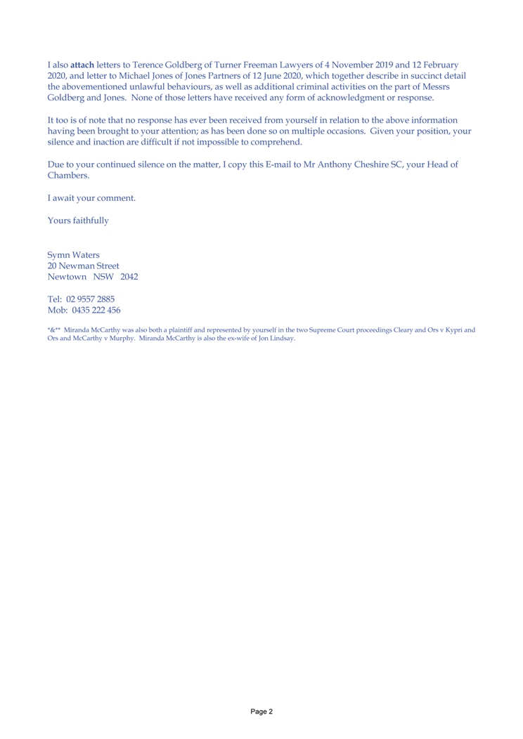2021 05 05 - Letter to the Hon Tom Bathurst, Chief Justice - mistrust in institutions-4