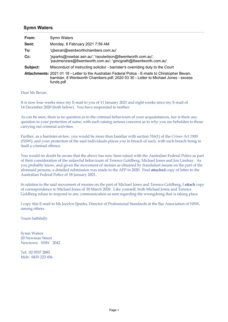2021 05 05 - Letter to the Hon Tom Bathurst, Chief Justice - mistrust in institutions-7